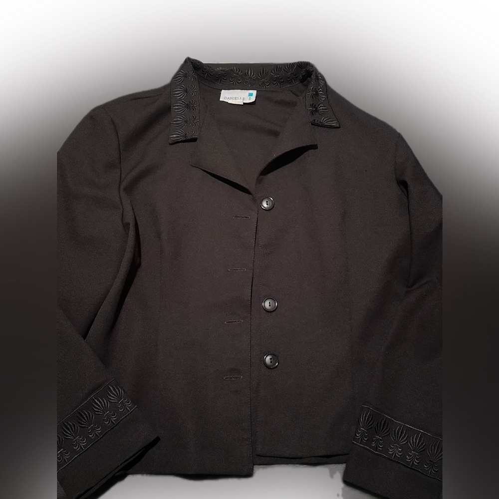 Black Embroidered Blazer